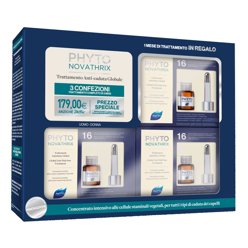 Phytonovathrix Trattamento Anticaduta Globale  TRIPACK 2020 36 fiale