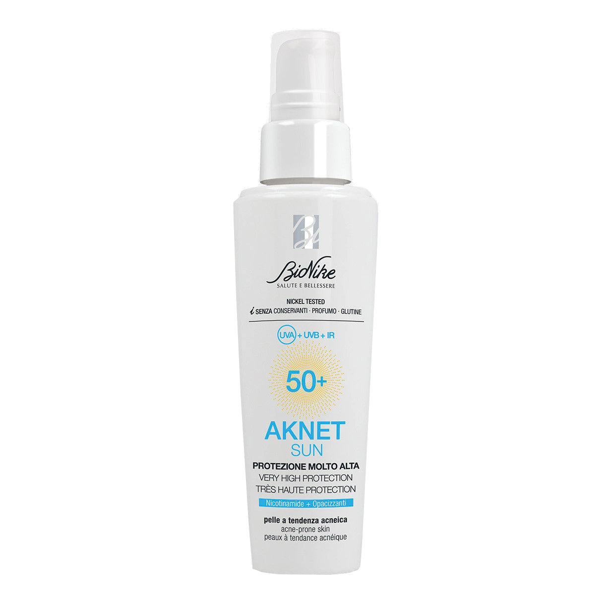 Bionike Aknet Sun Spf 50+ Fluido Solare Pelle Acneica 50ml