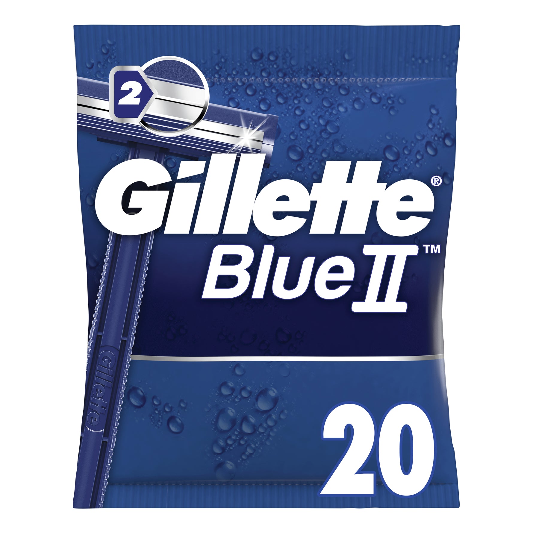 Gillette Blue II Usa &amp; Geta Sandard 20 Pezzi
