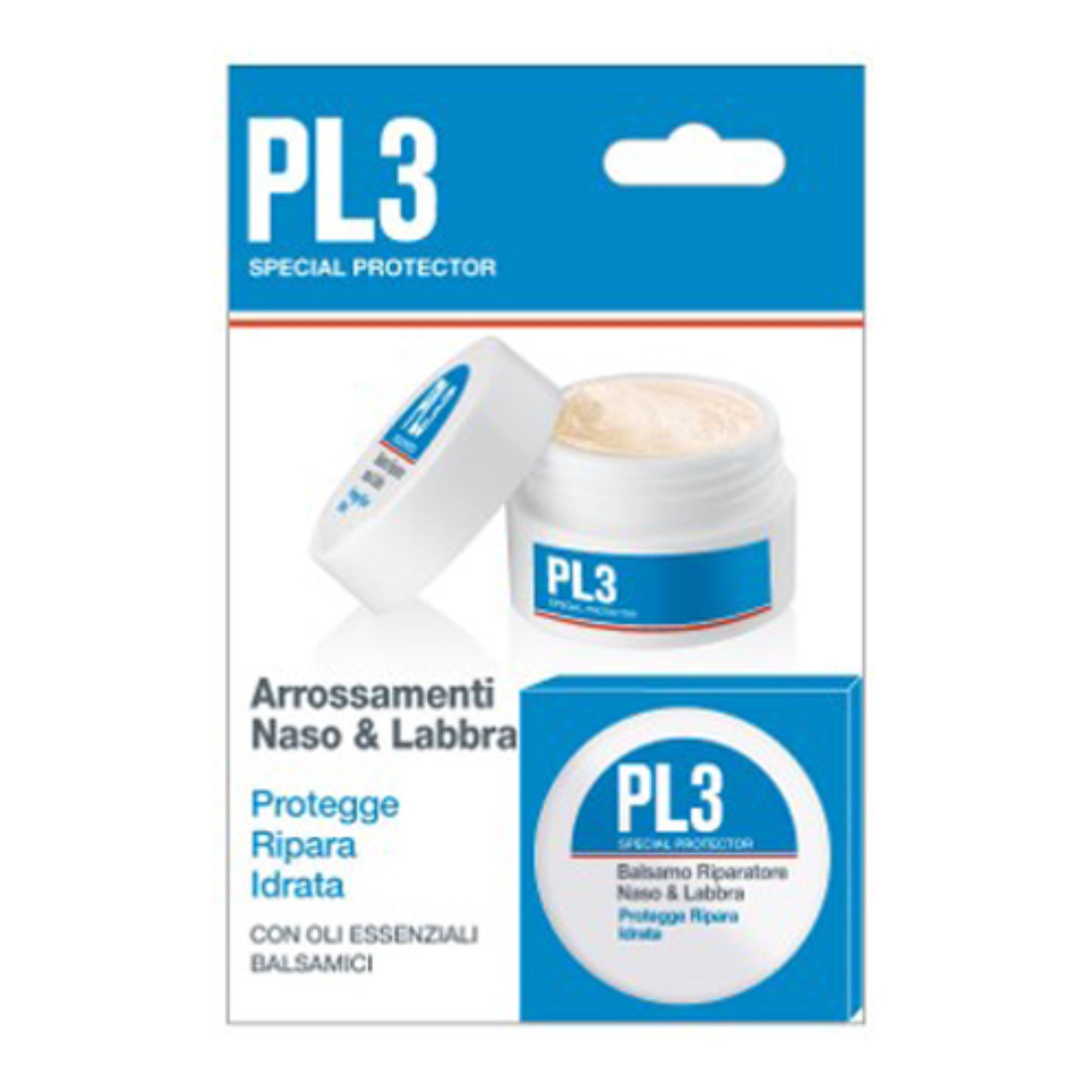 PL3 | Balsamo Riparatore Naso e Labbra con Ceramidi e Acido Ialuronico con Astuccio | 7g