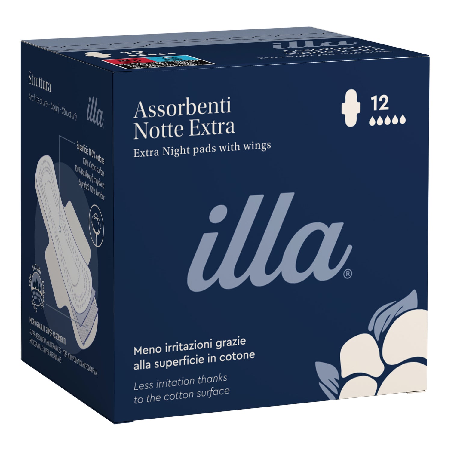 ILLa Care Bamboo Assorbenti Notte Extra 12 Pezzi