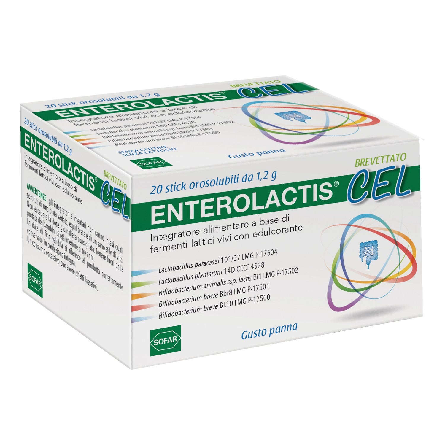 Enterolactis Cel - Integratore Di Fermenti Lattici 20 Stick Orosolubili
