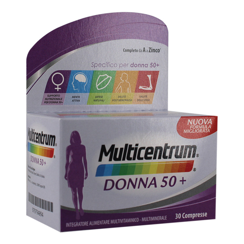 Multicentrum Donna 50+ | Integratore Multivitaminico | 30 Compresse  