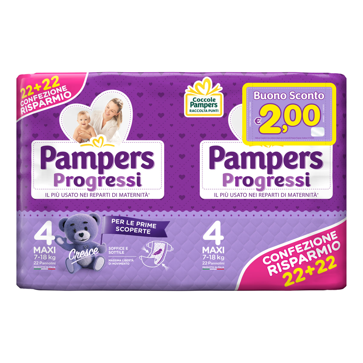 PAMPERS PROGRESSI MAXI 44PZ  