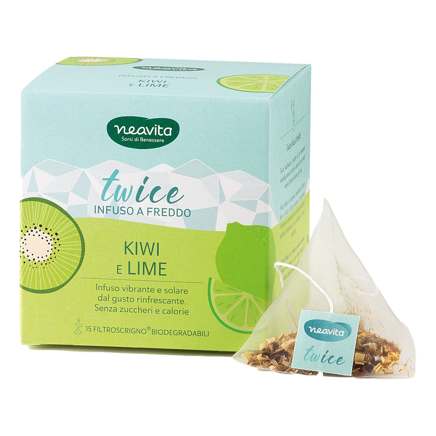 Neavita Twice Infuso a Freddo Kiwi e Lime 15 Filtroscrigno