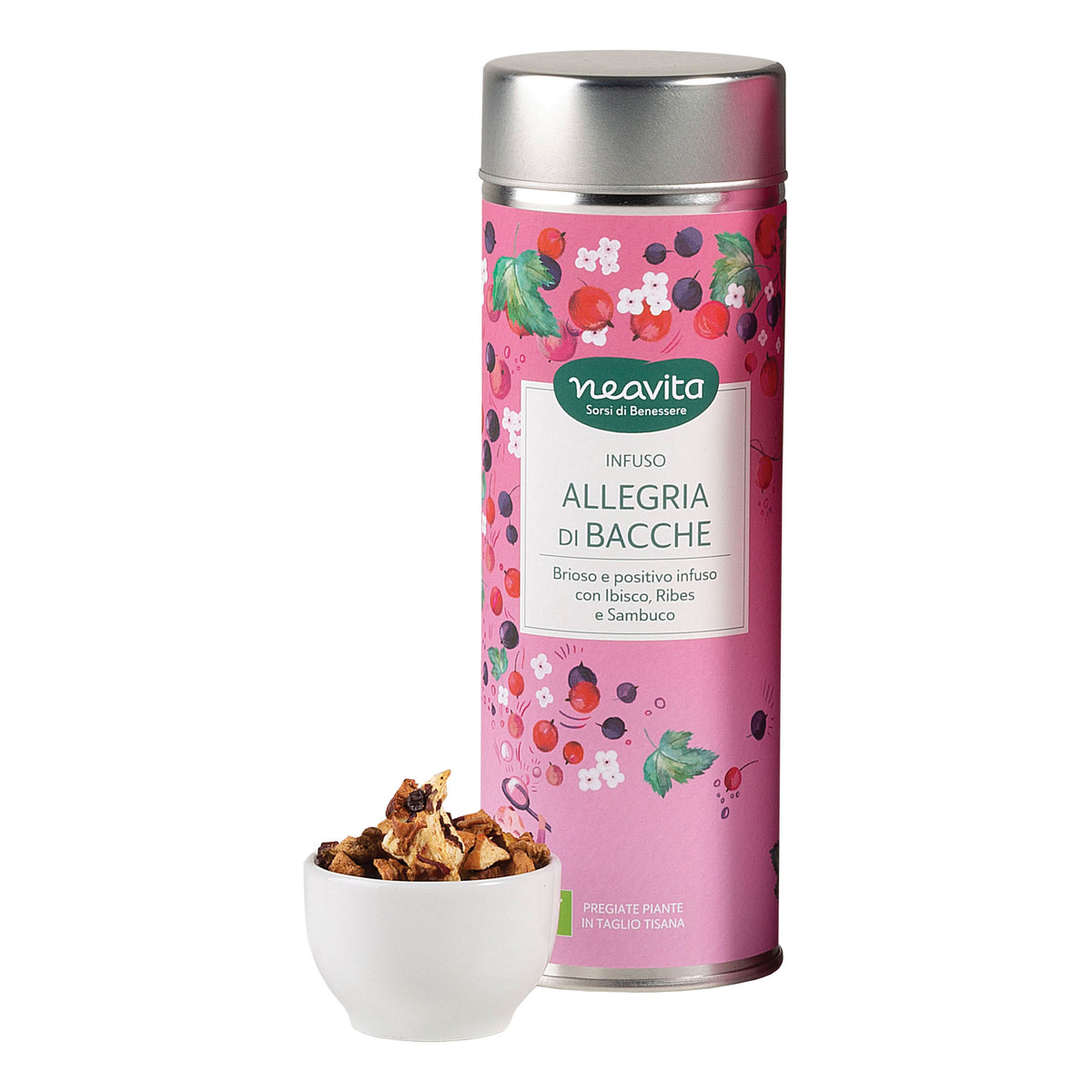 Neavita Silver Tin Tisana Sfusa Allegria Bacche Bio Taglio Tisana 90g  