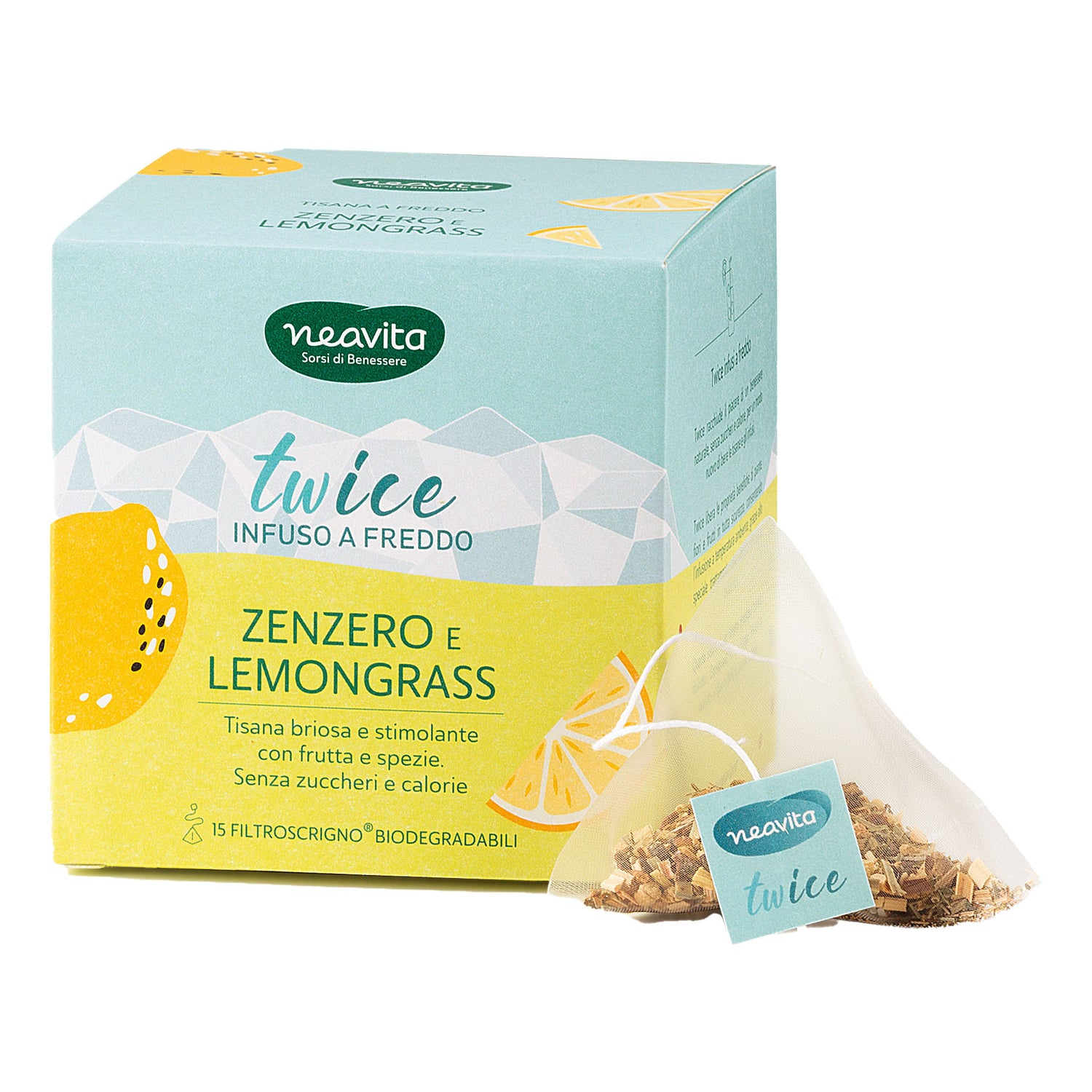 Neavita - Twice Infuso a Freddo Zenzero e Lemongrass 15 Filtroscrigno