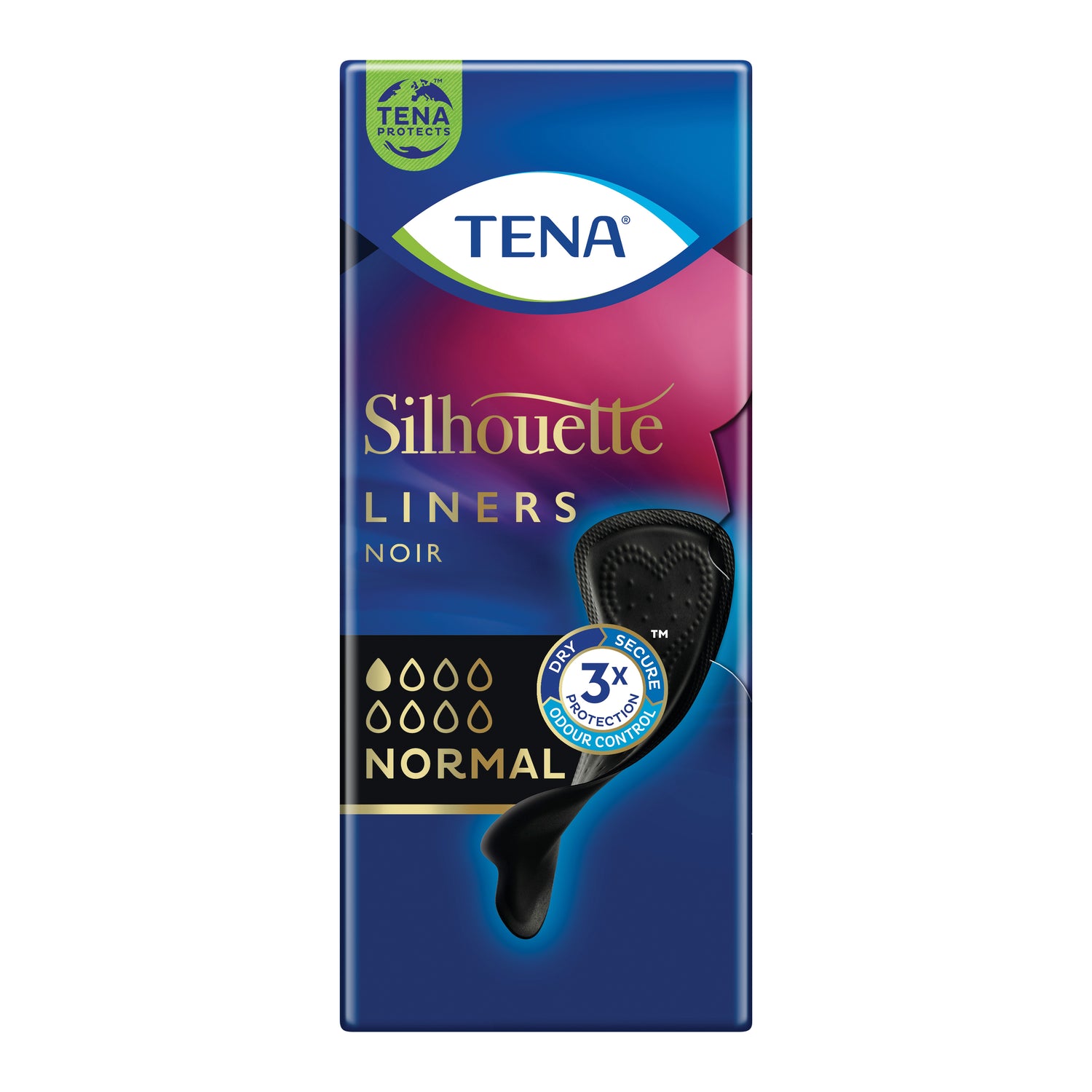Tena Silhouette Noir Normal - Proteggi Slip Nero Perdite Urinarie Molto Leggere 26 Pezzi