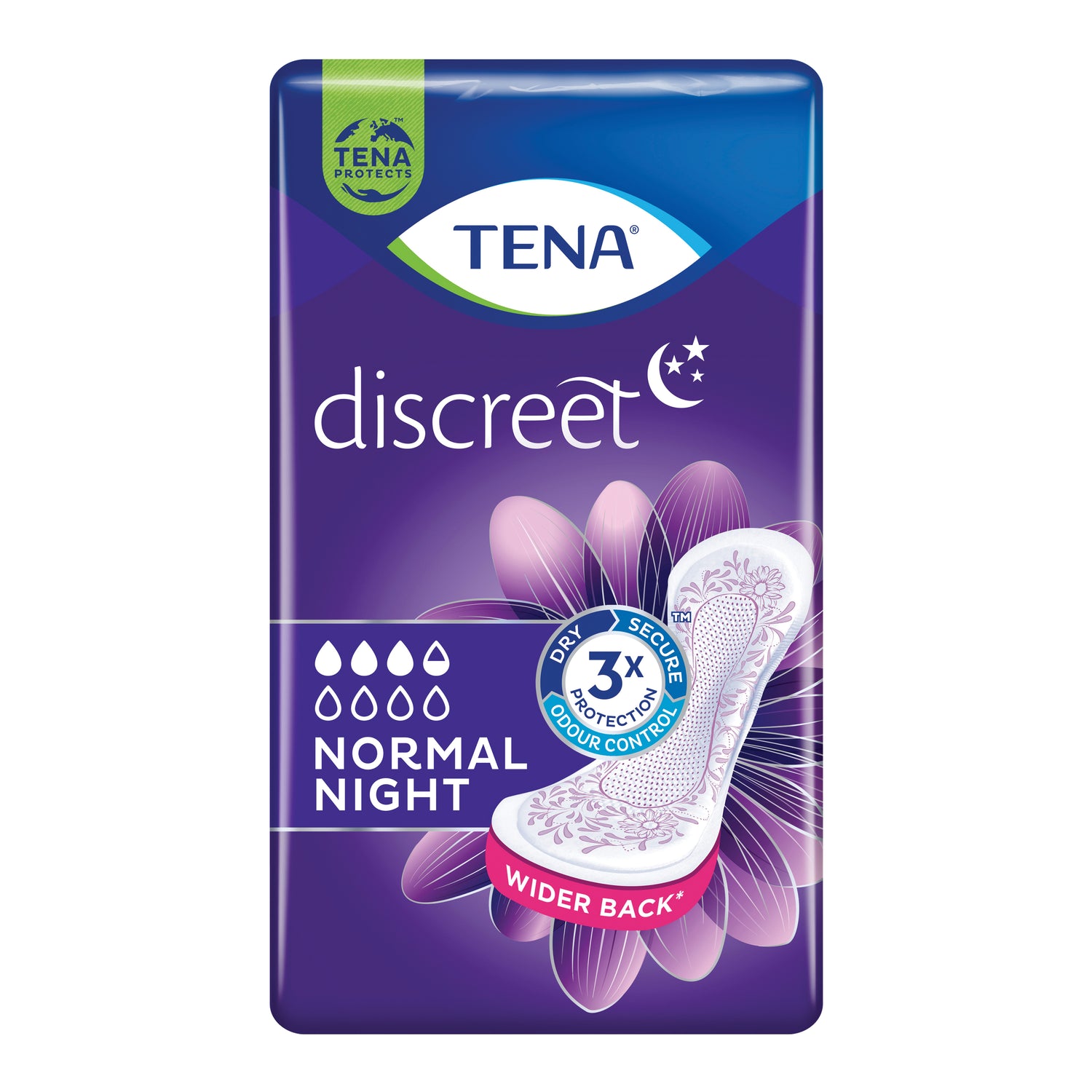 Tena Discreet Normal Night - Assorbente Notte Perdite Urinarie Da Leggere A Moderate 10 Pezzi