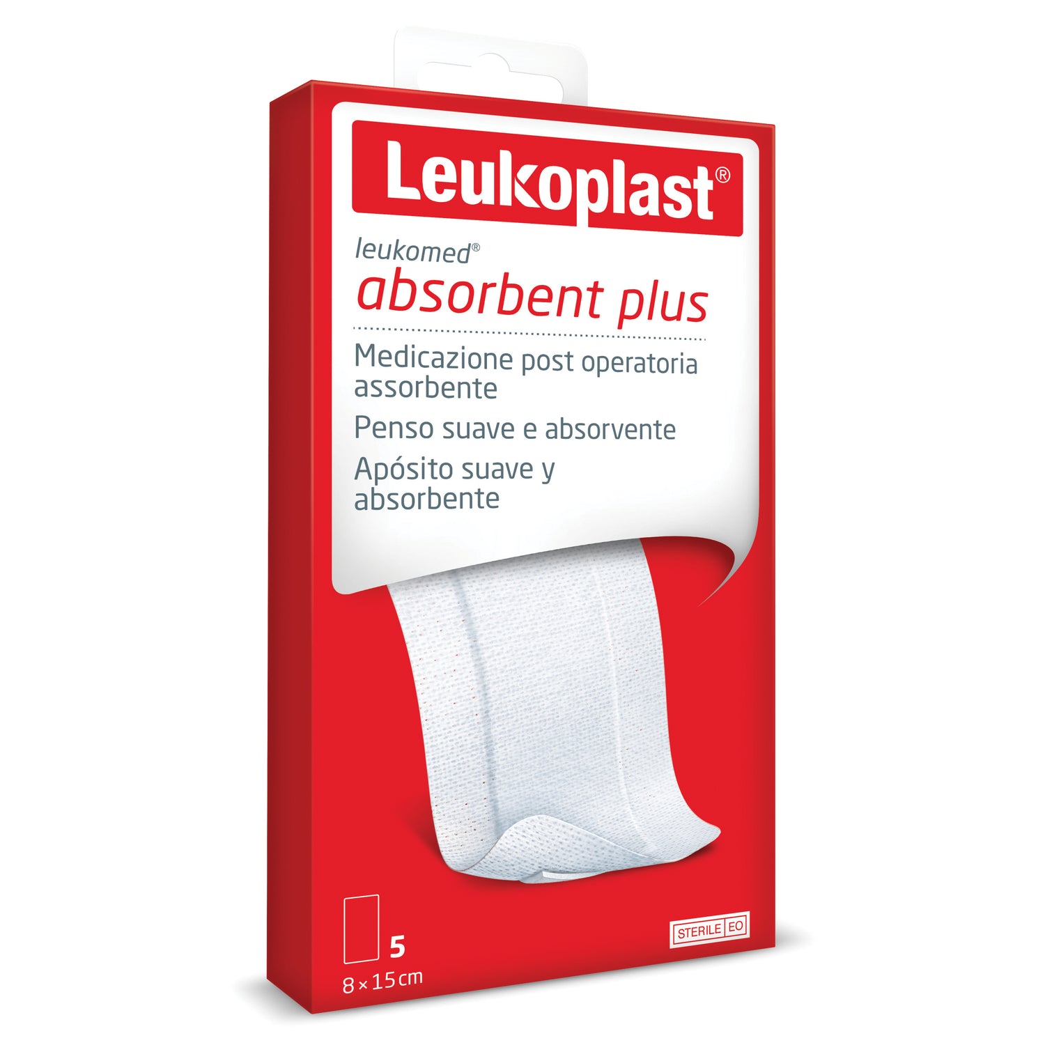 Leukoplast Leukomed Adsorbent Plus - Medicazione post operatoria 8 x 15 cm 5 pezzi