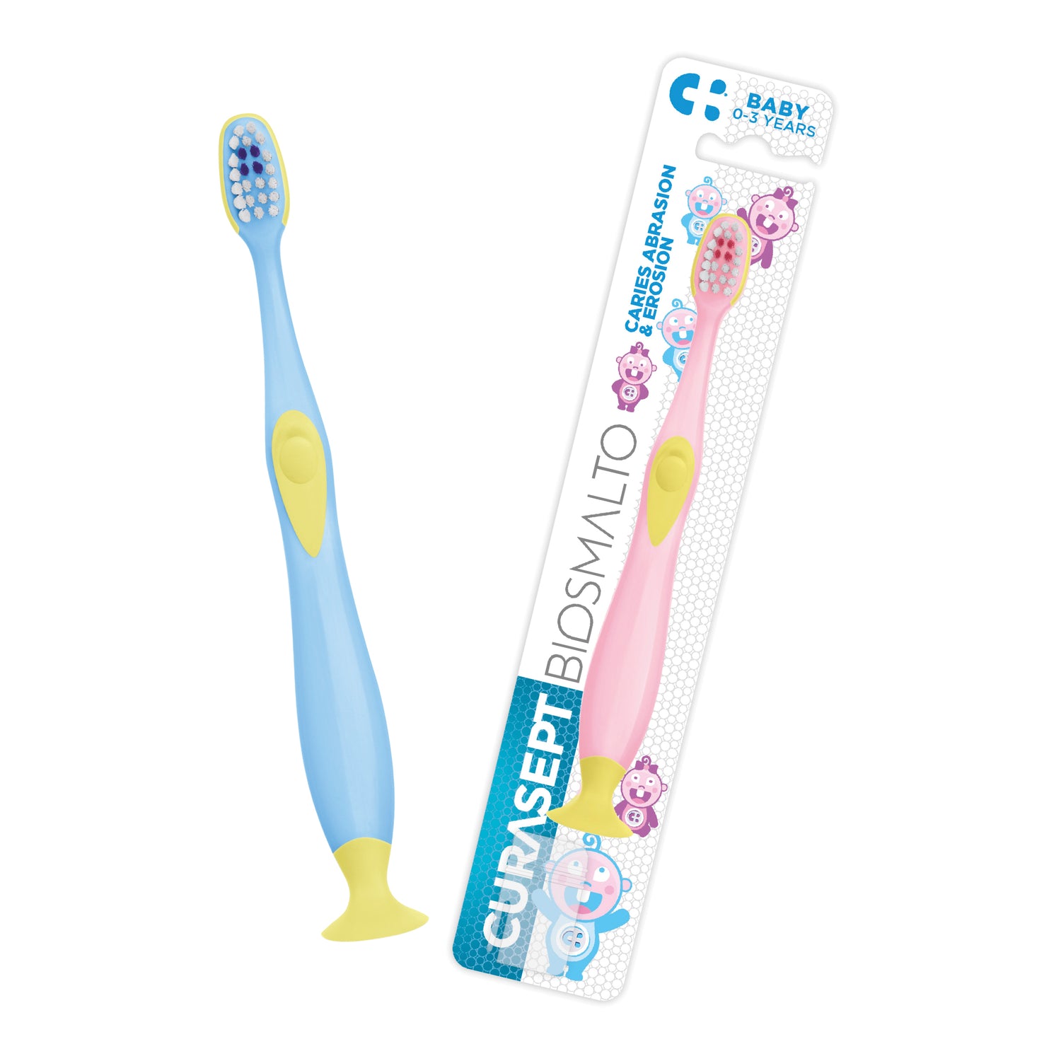 Curasept Biosmalto | Spazzolino Baby 0-3 Anni Setole Morbide | 1 Pezzo