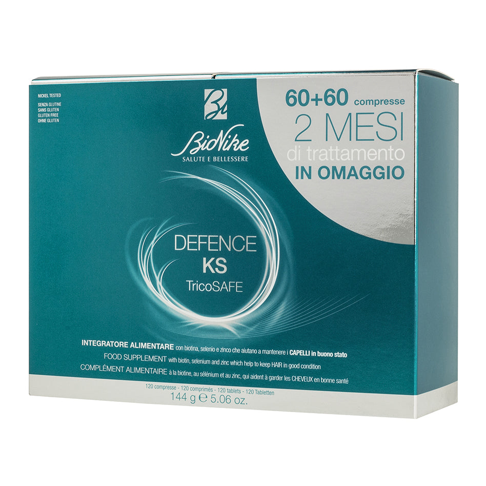 Bionike Defence Ks Tricosafe Integratore Per La Caduta Dei Capelli Bipack 60 + 60 Compresse