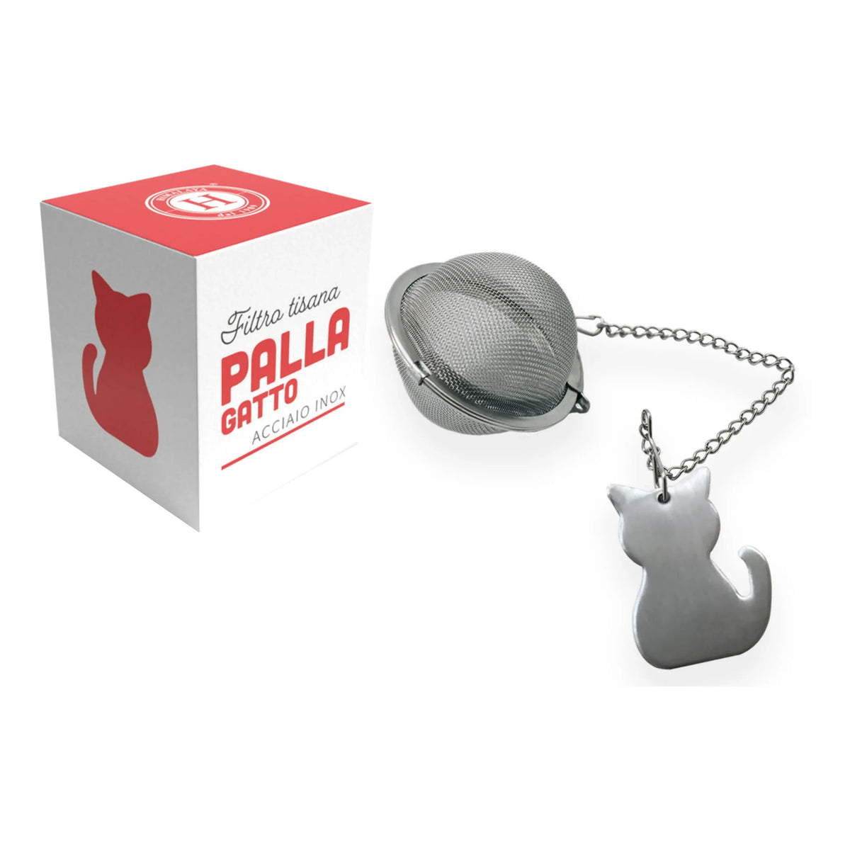 Himalaya - Filtro Tisana E Tè In Acciaio Inox Palla Con Gatto  