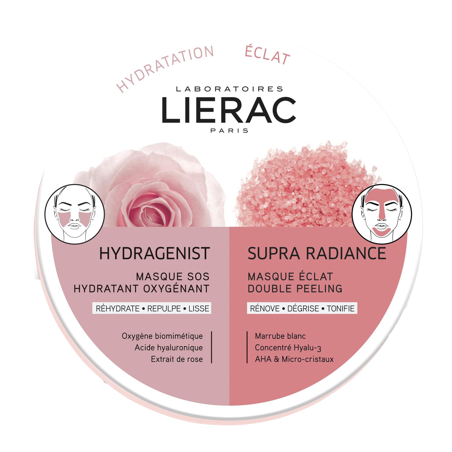 LIERAC MASCHERA DUO HYDRAGENIST E SUPRA RADIANCE 2 x 6 ml