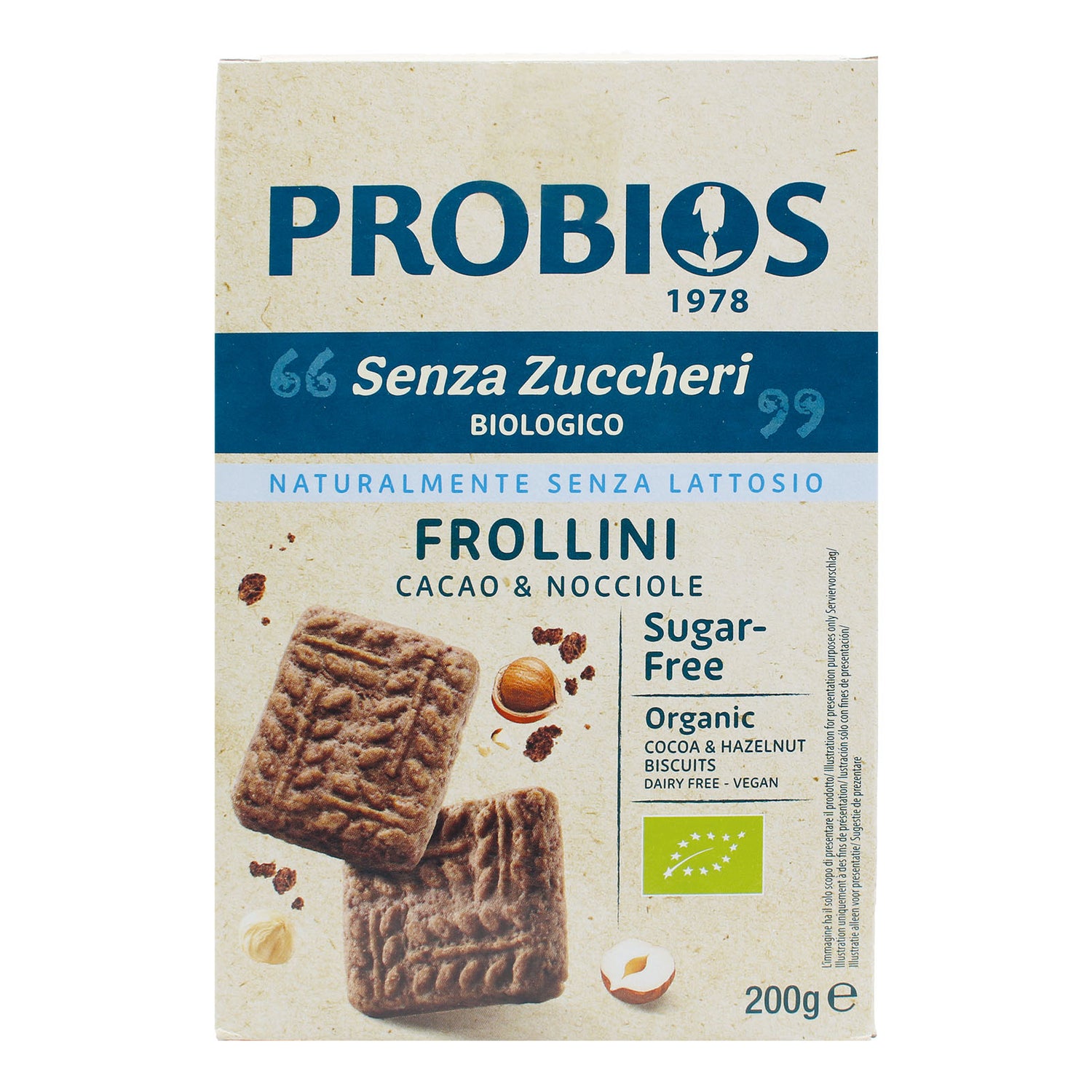 FROLLINI CACAO/NOCCIOLE S/ZUCC