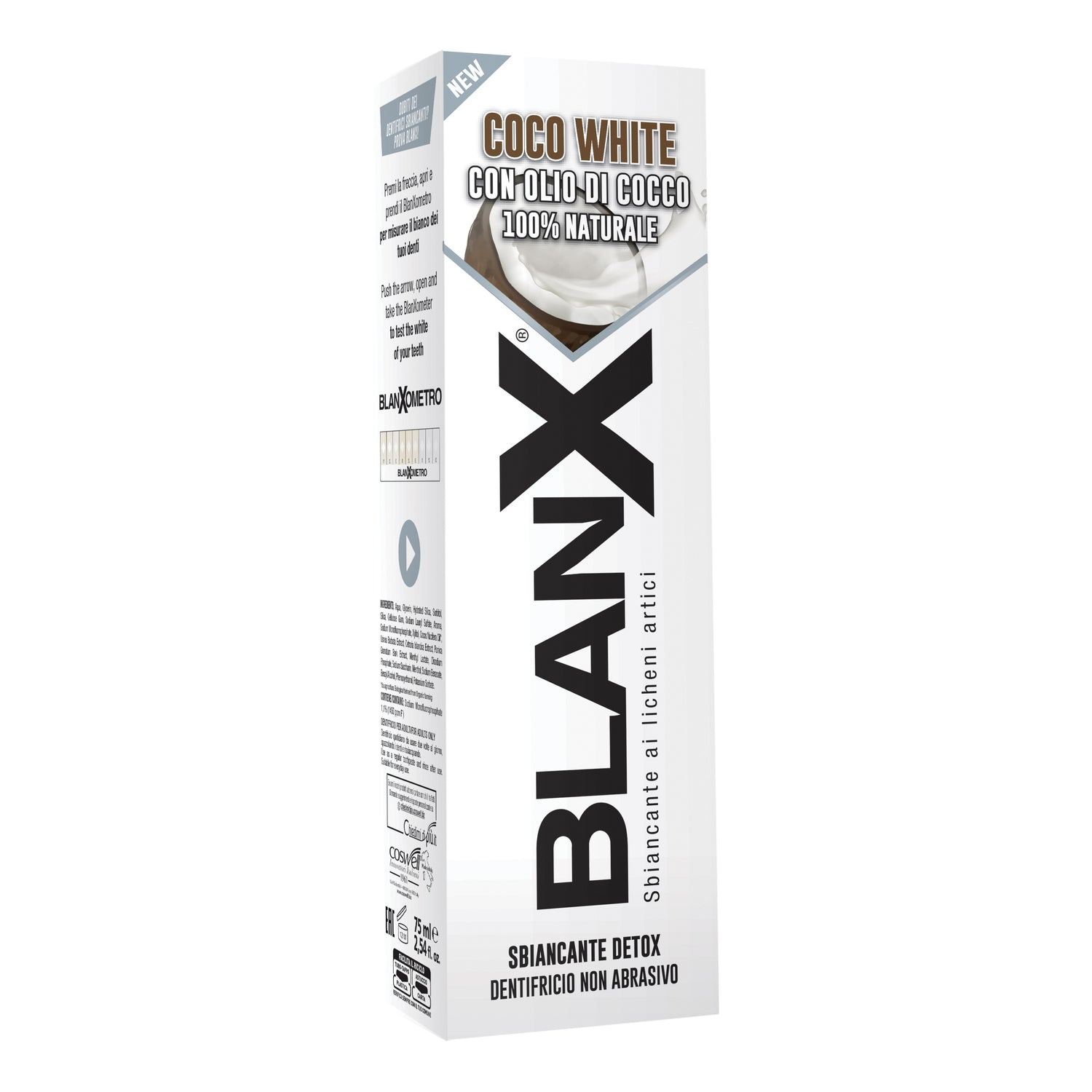 Blanx Dentifricio Sbiancante Detox Con Olio Di Cocco 100% Naturale 75ml