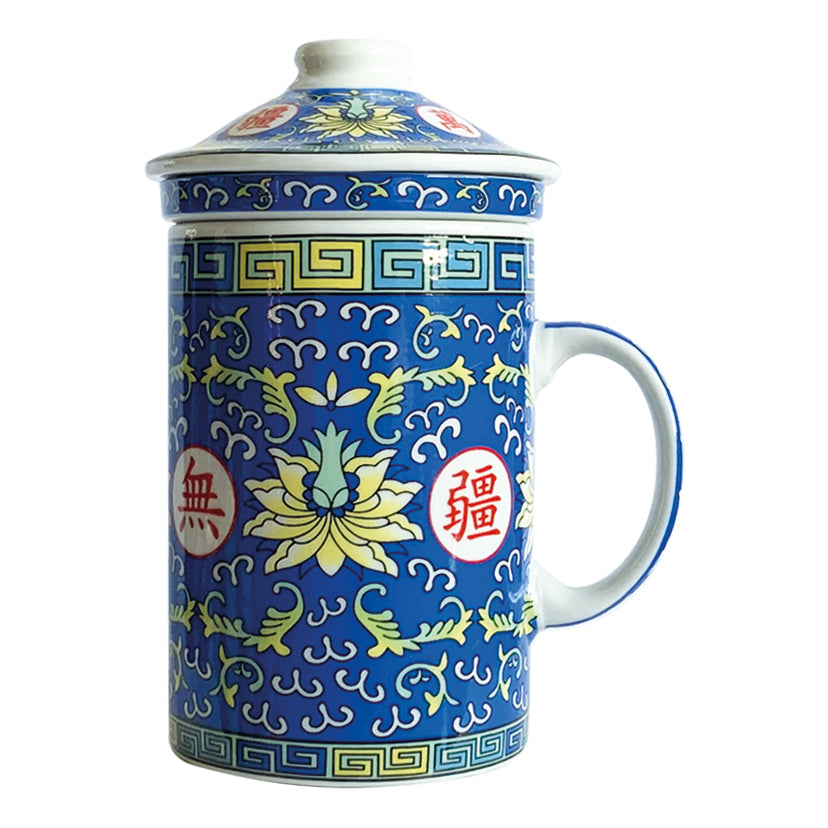 Himalaya Old China - Tisaniera Porcellana Loto Blu