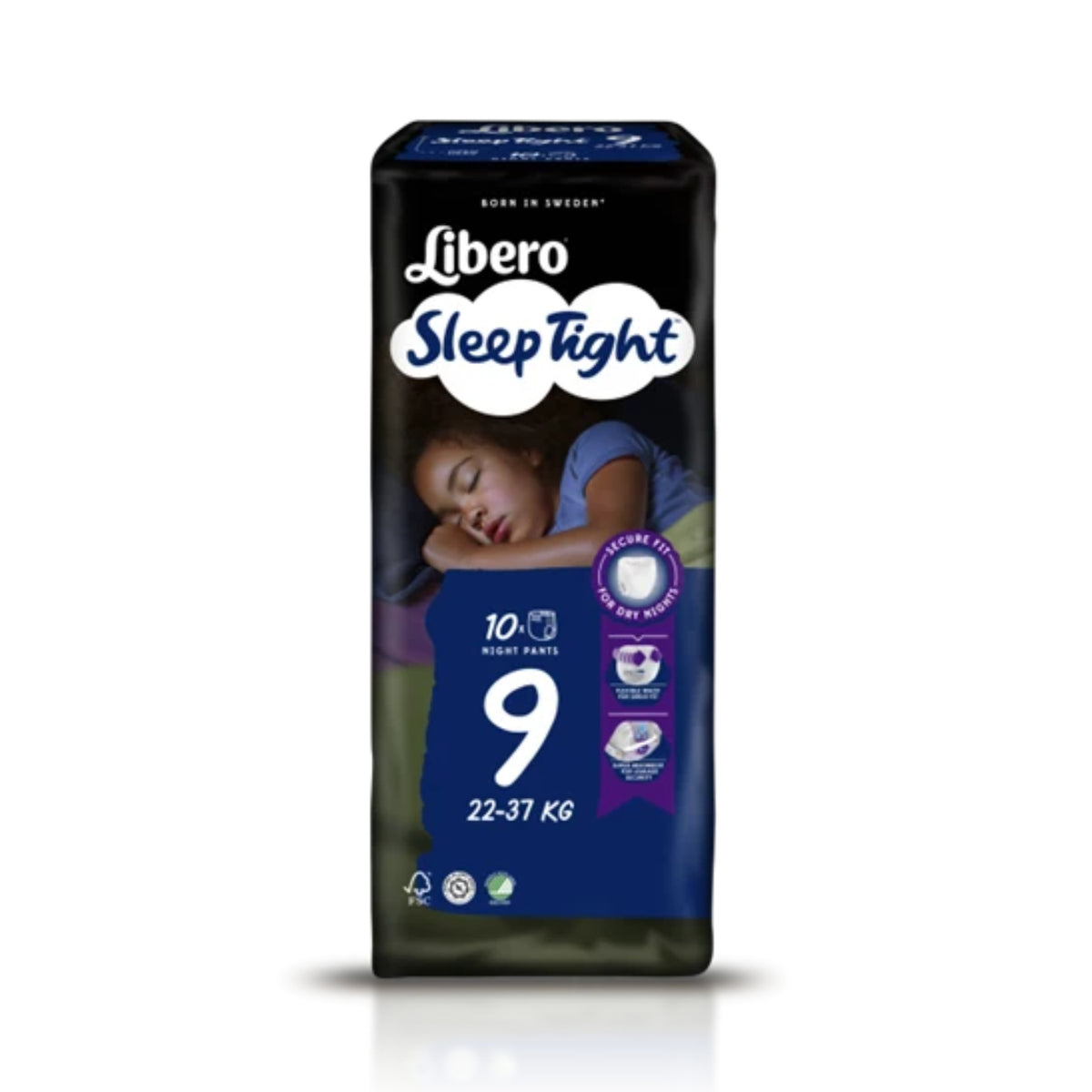 Libero Sleep Tight 9 | Pannolini Notte 22-37kg | 10 Pezzi  