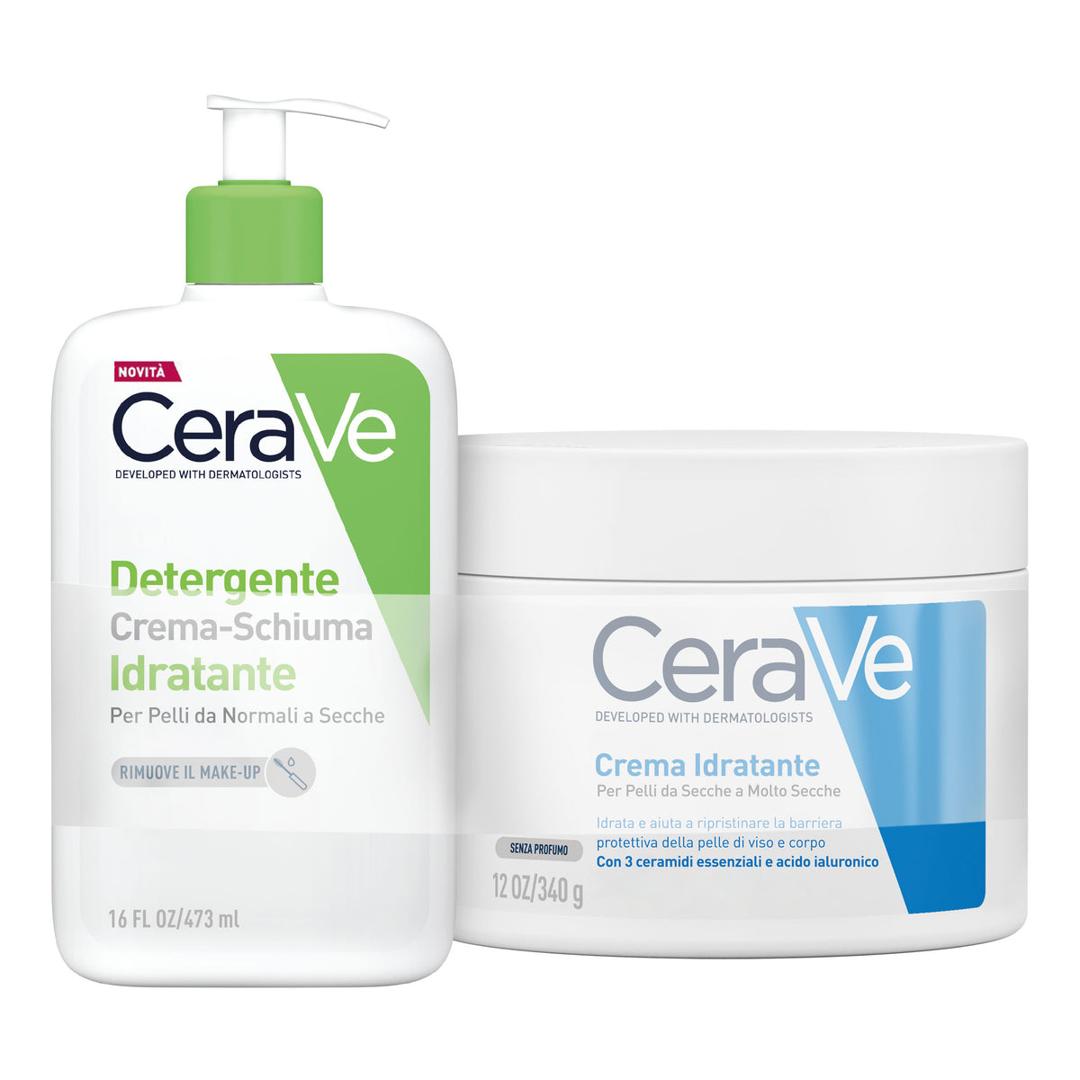 CERAVE SLEEVER CREMA IDRATANTE 177 ML + DETERGENTE  IDRATANTE 236 ML  