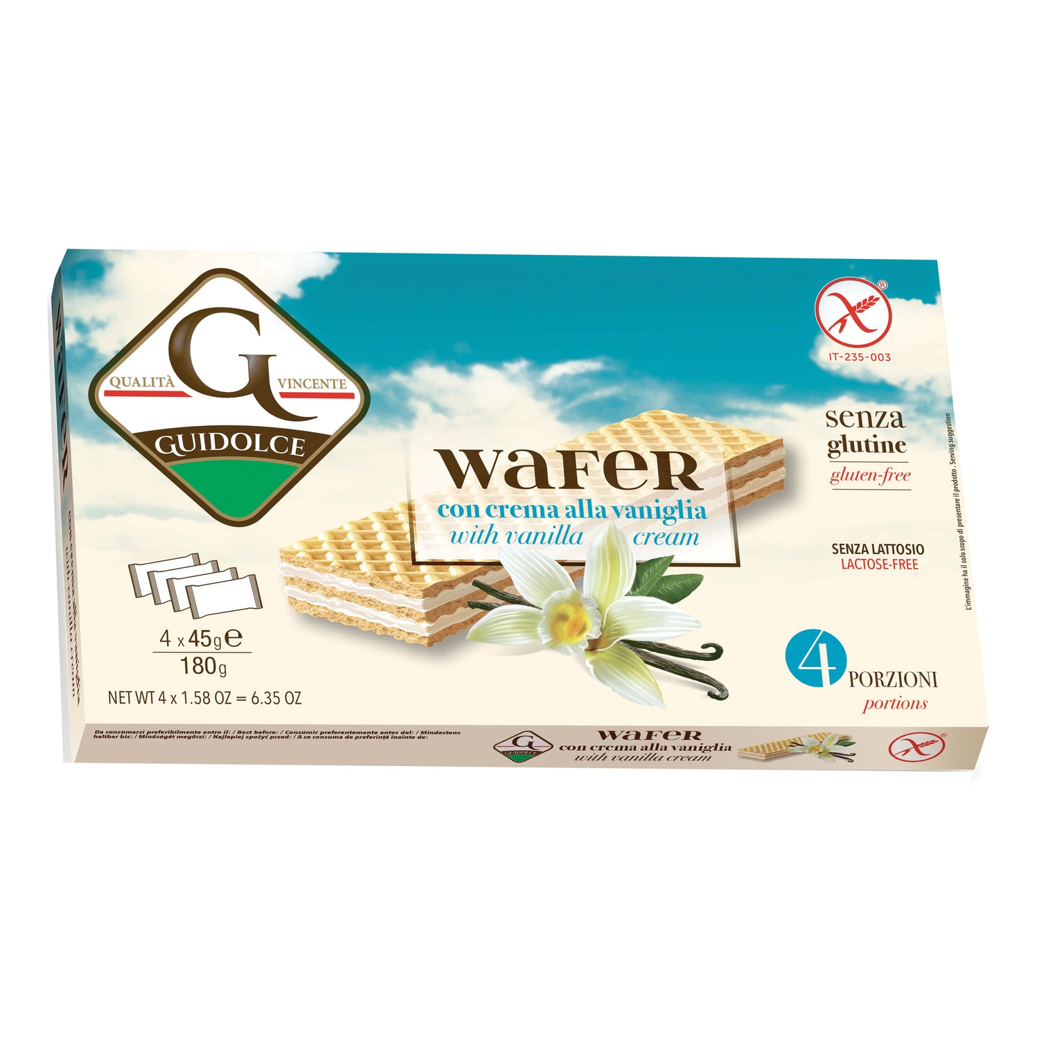 WAFER CREMA VANIGLIA 4X45G