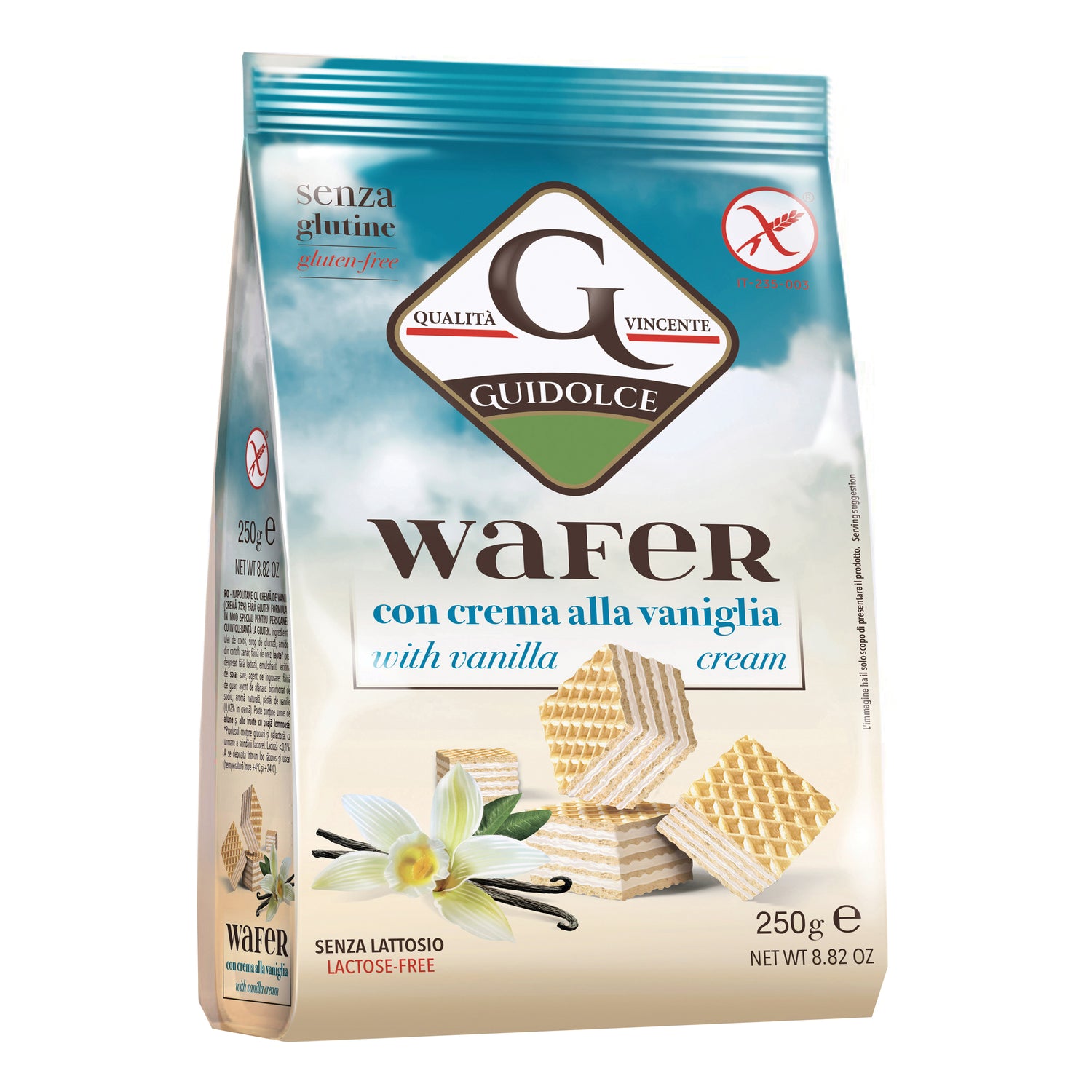WAFER CREMA VANIGLIA 250G