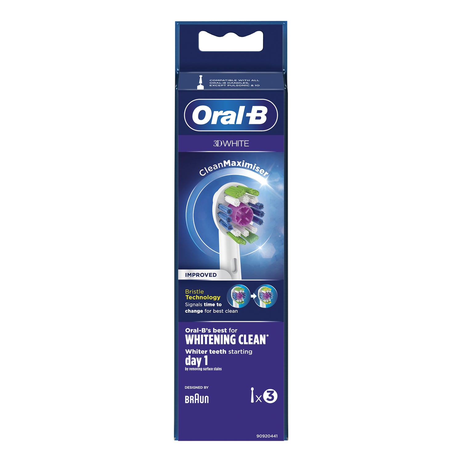 Oral-B Testine Di Ricambio EB18 3D White 3 Pezzi