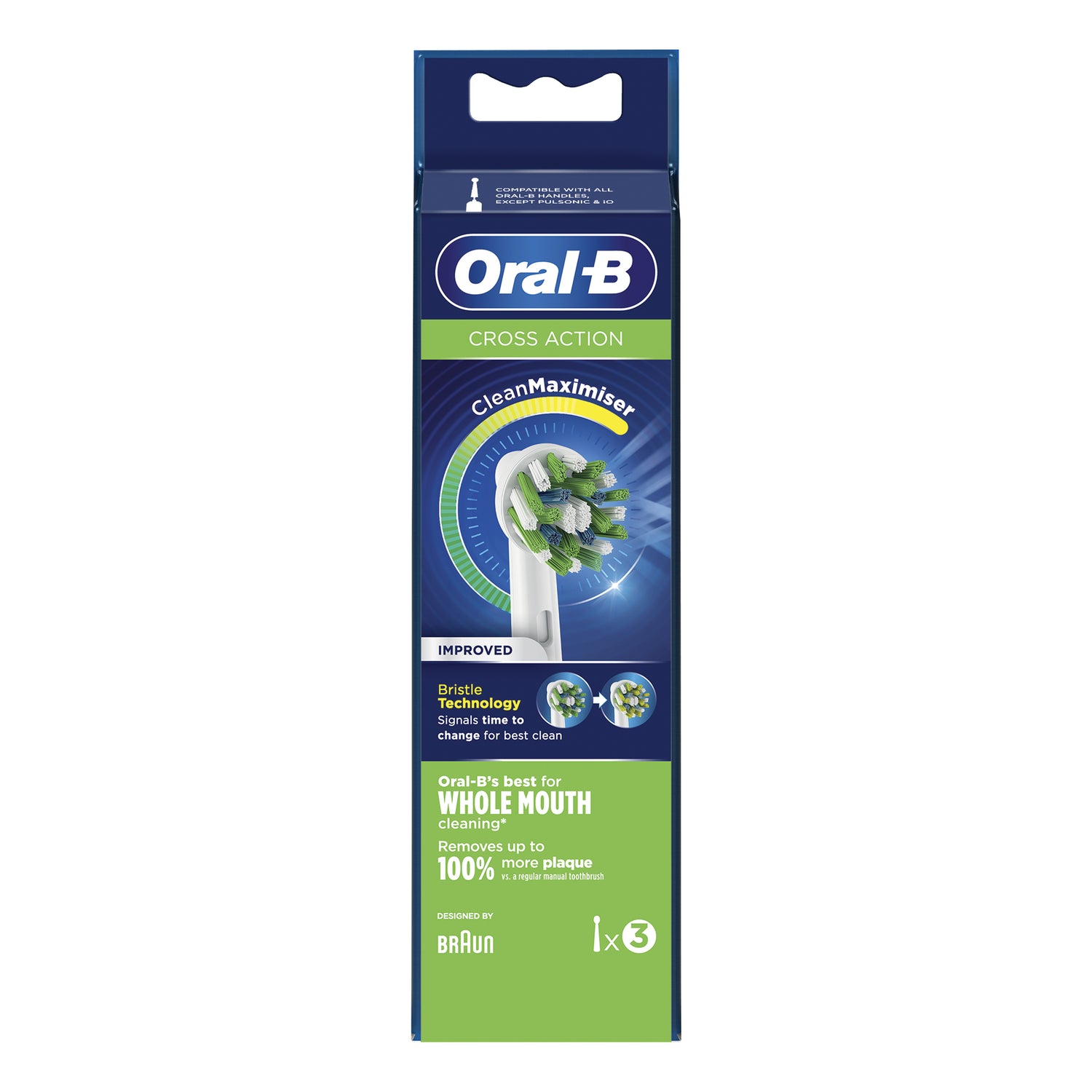 Oral-B Testine Di Ricambio Eb50 Cross-Action 3 Pezzi