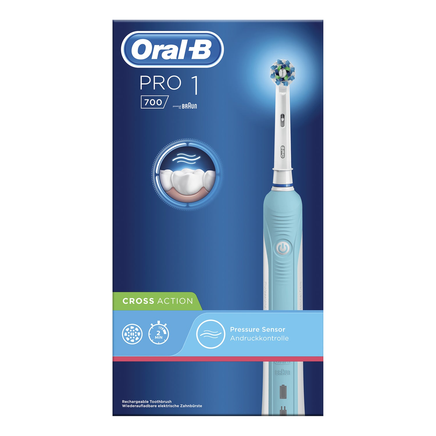 Oral-B Spazzolino Elettrico Power Pro 1 Cross Action 700