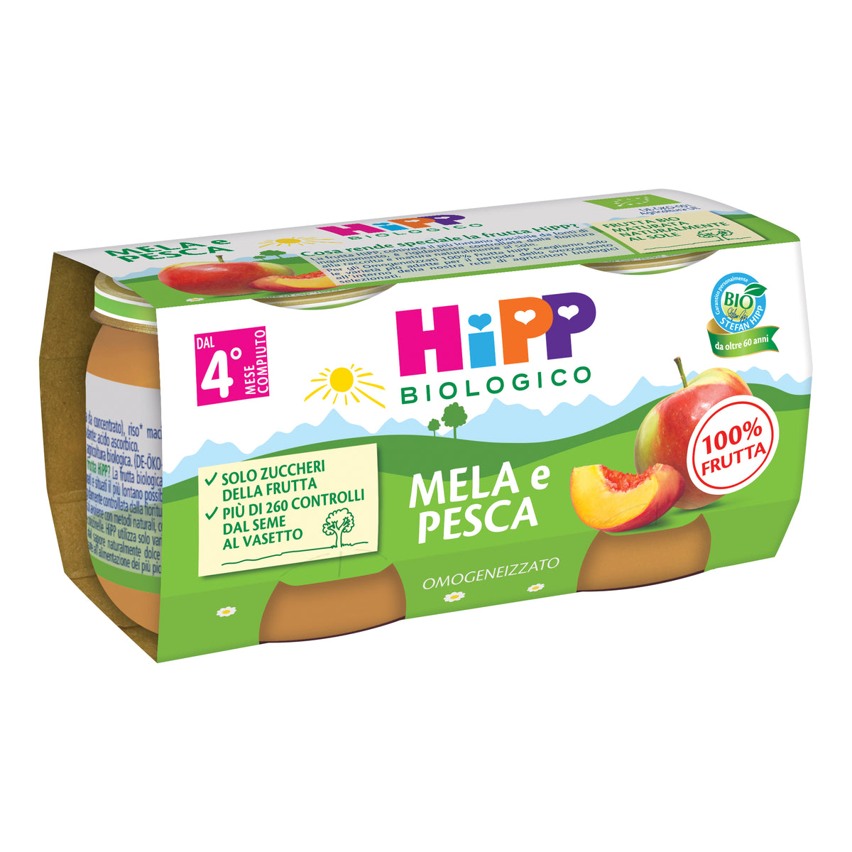 HIPP BIO OMOG MELA/PESCA 2X80G  