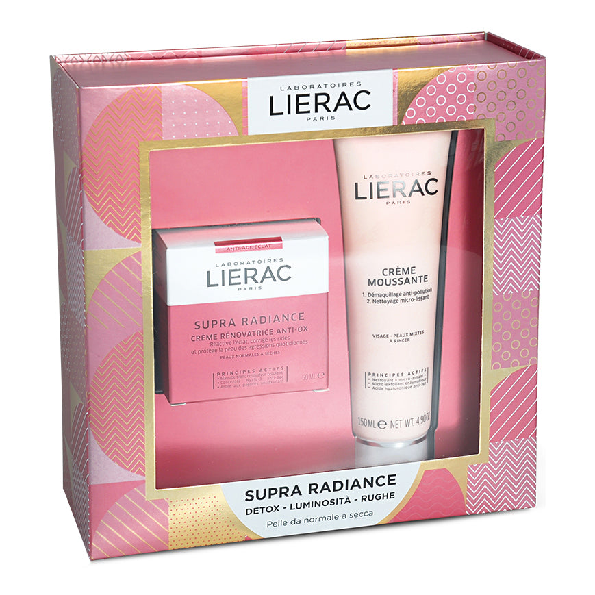Lierac Cofanetto Supra Radiance Crema Anti-Ox Rinnovatrice 50 ml + Crema Mousse Struccante 150 ml  