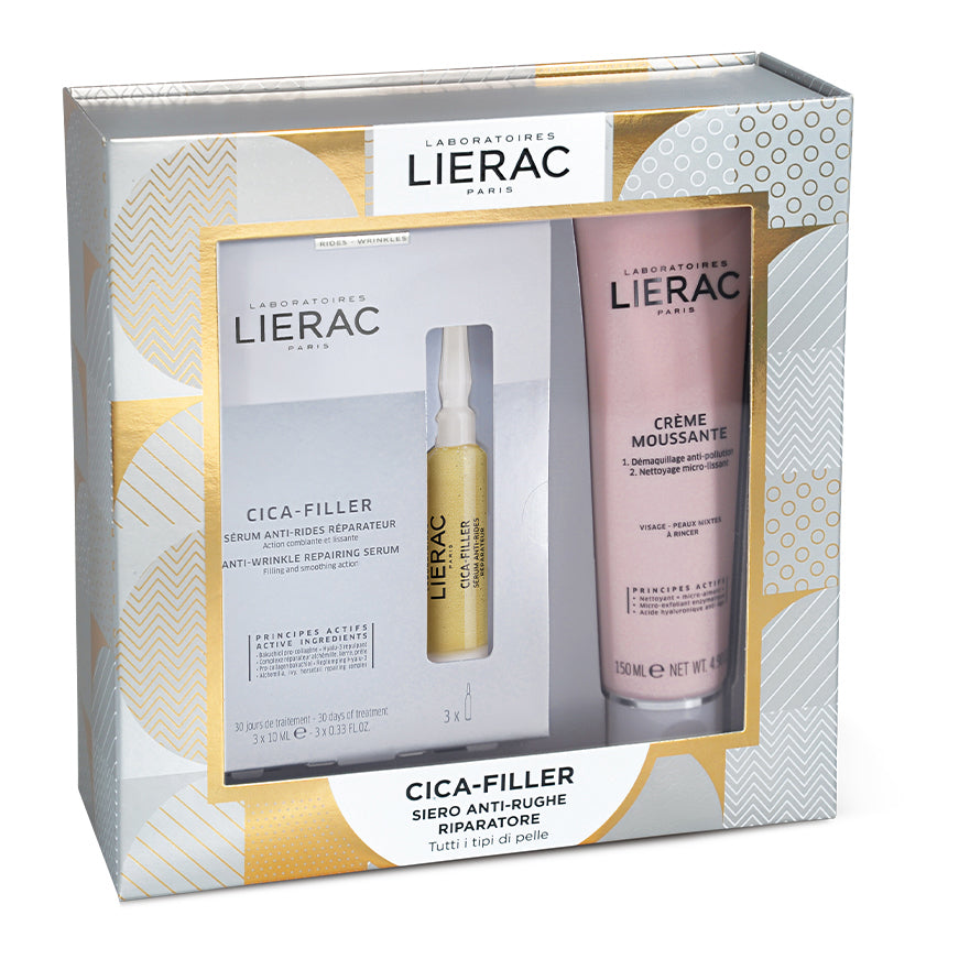 Lierac Cofanetto Regalo Cica-Filler Siero Anti-rughe Riparatore 30 ml + Crema Mousse Struccante 150 ml  