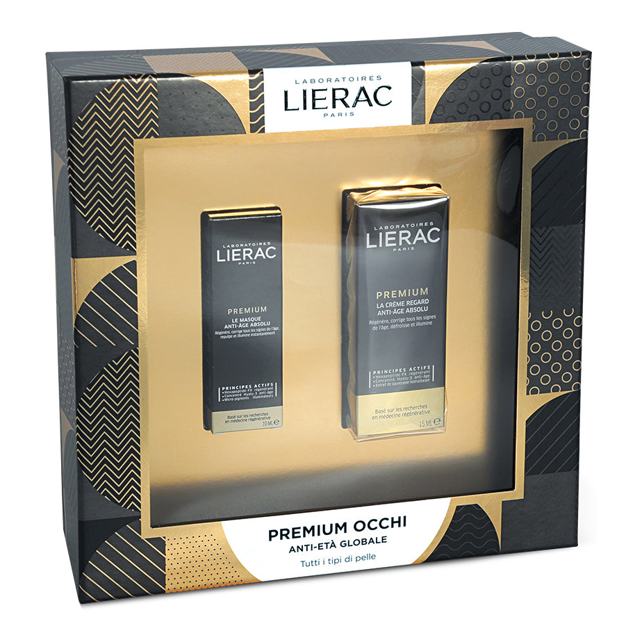 Lierac Cofanetto Premium Yeux Crema Contorno Occhi Anti-Età Globale 15 ml + Maschera 10 ml