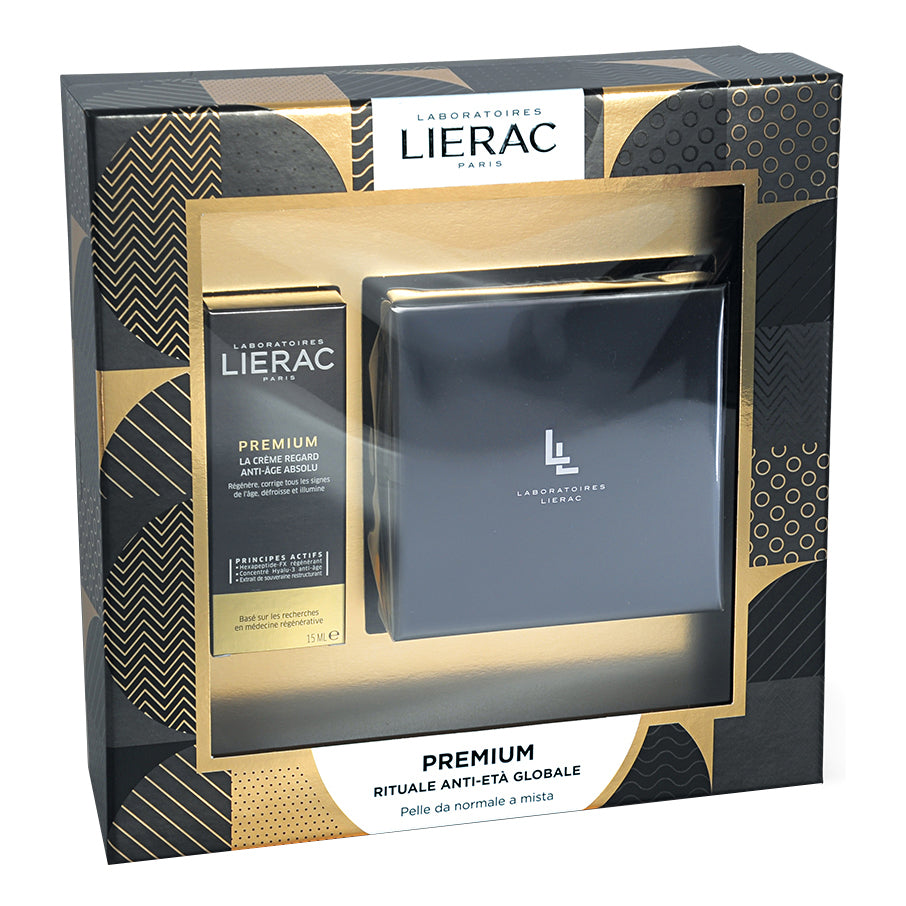 Lierac Cofanetto Premium La Crème Soyeuse Anti-Età Globale 50 ml + Crema Contorno Occhi 15 ml  