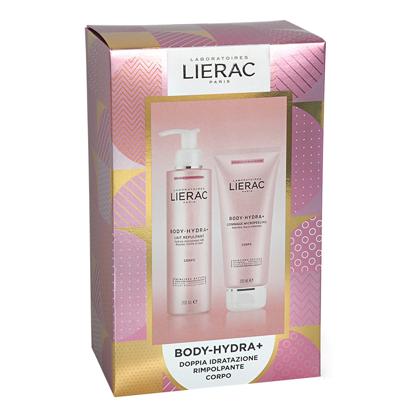 Lierac Cofanetto Body-Hydra+ Latte Idro-Rimpolpante 200 ml + Gommage Micropeeling 200 ml