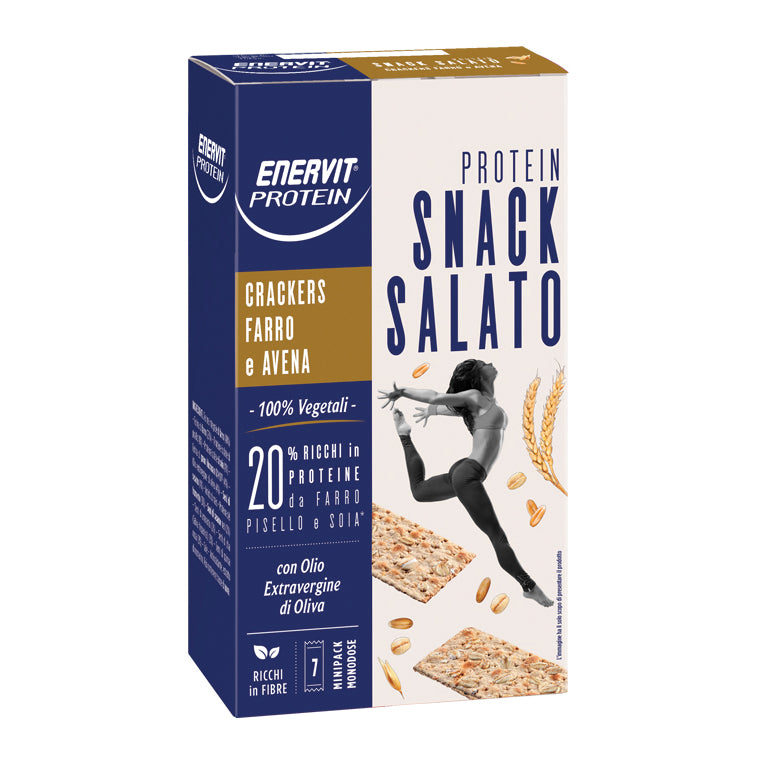 Enervit Protein Crackers Snack Salato Farro e Avena 7 Minipack 25g