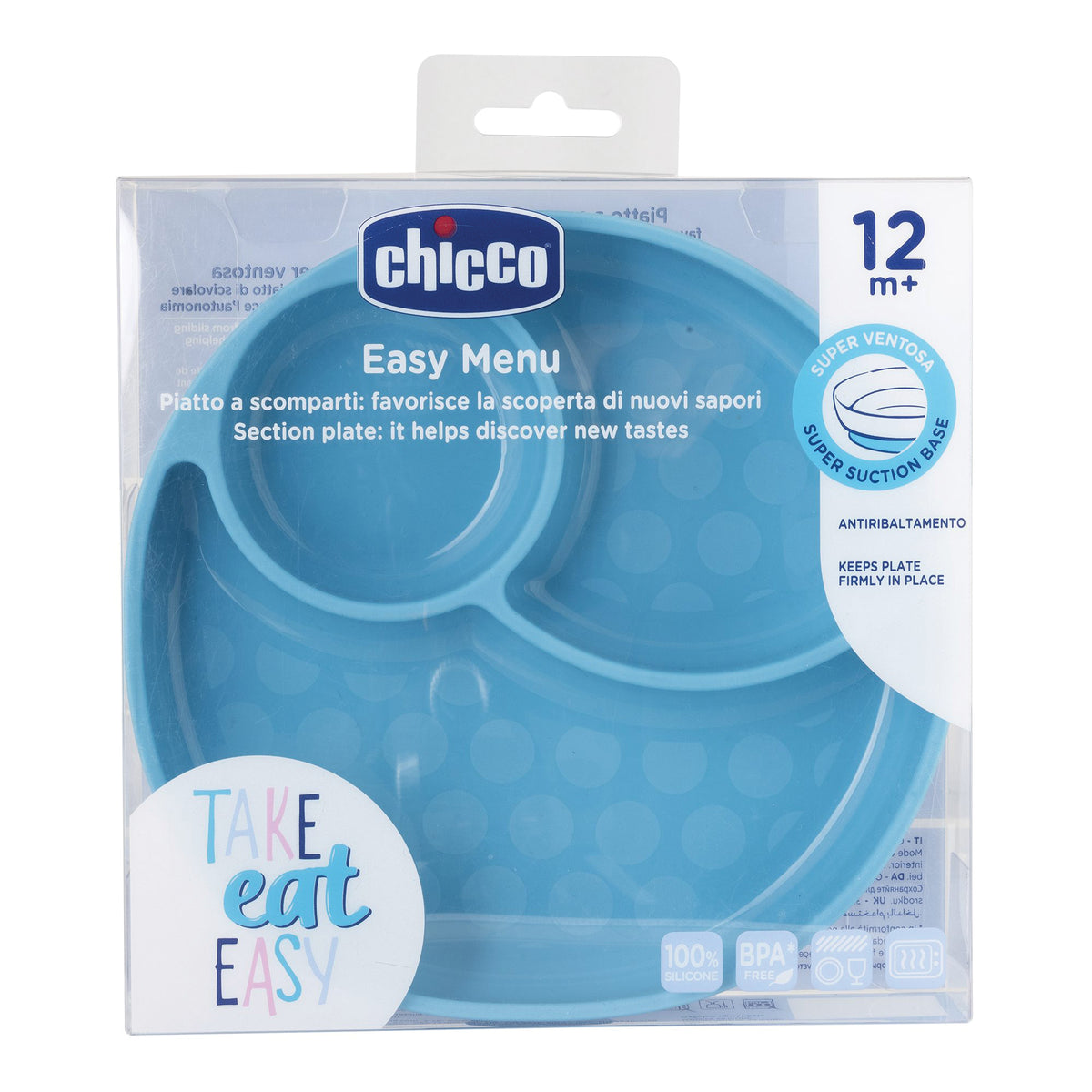 CH PIATTO SILICONE VENTOSA BL  