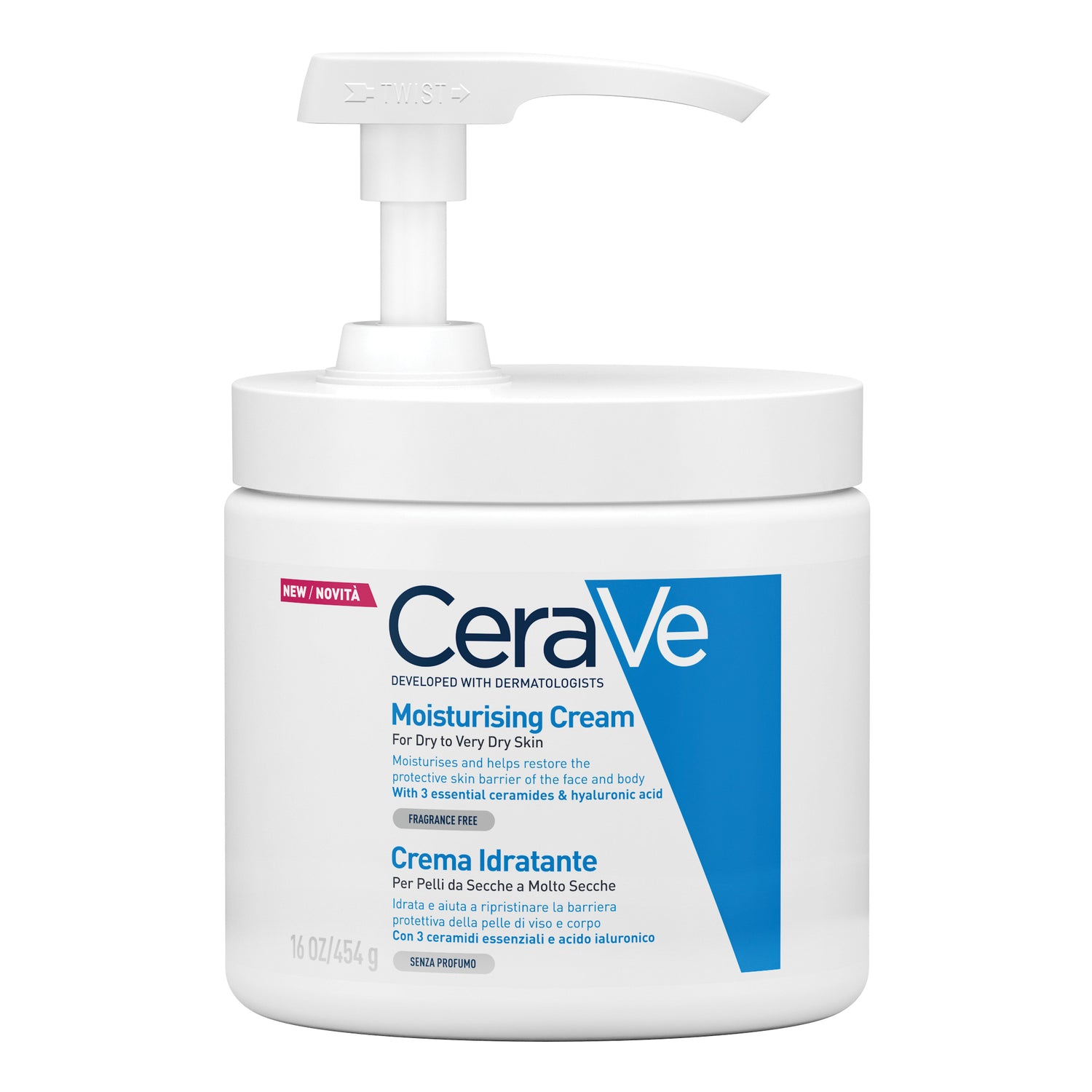 Cerave Crema Idratante Viso E Corpo Pelli Da Secche A Molto Secche 454g