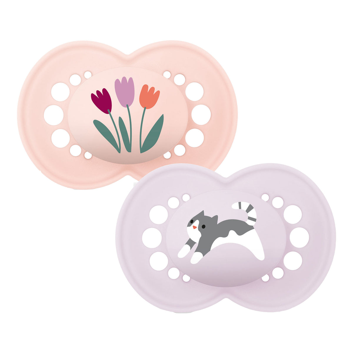 MAM Original 16+ | Succhietto Silicone Rosa | 2 Pezzi  