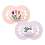 MAM Original 16+ | Succhietto Silicone Rosa | 2 Pezzi  