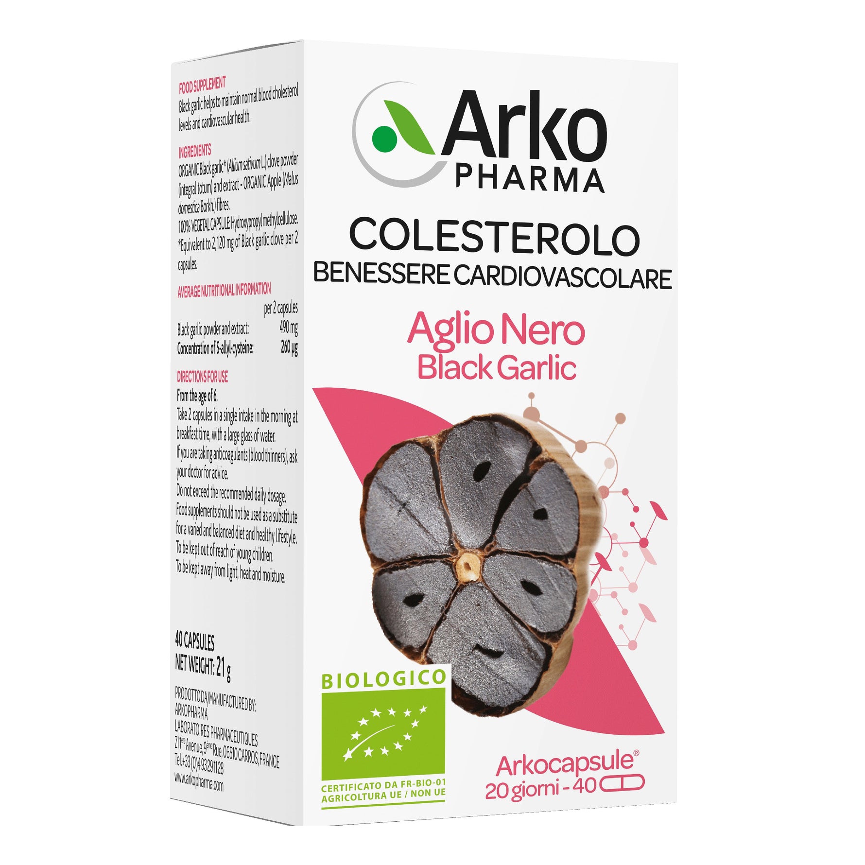 ARKOCPS AGLIO NERO BIO 40CPS
