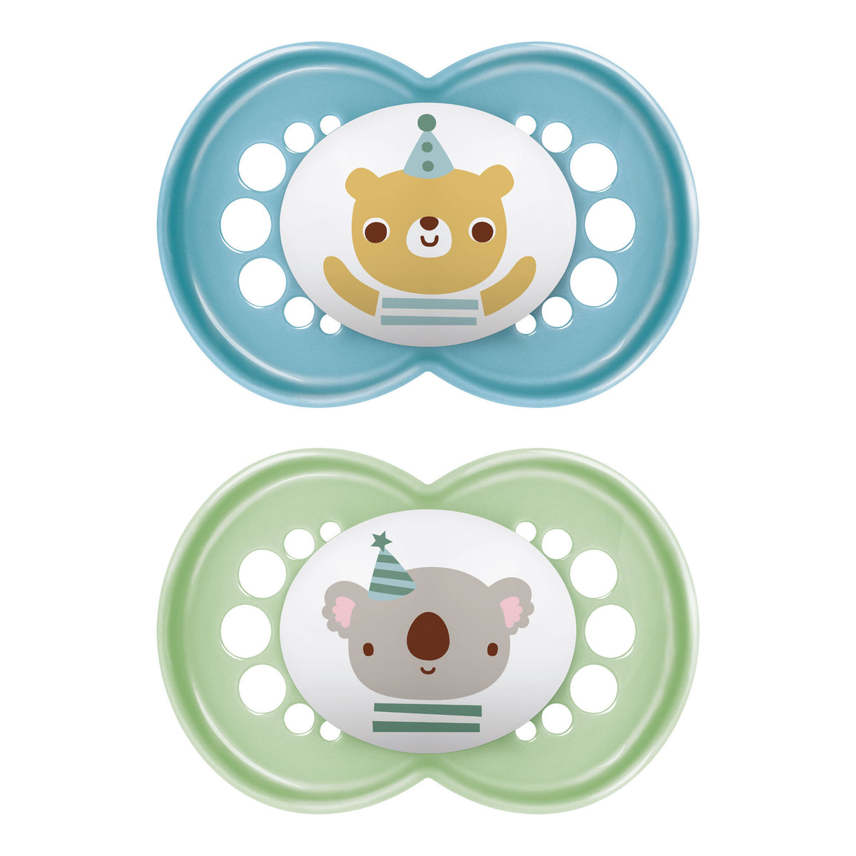 MAM Original 6+ Mesi | Succhietto Silicone Azzurro Confezione Doppia | 2 Pezzi  