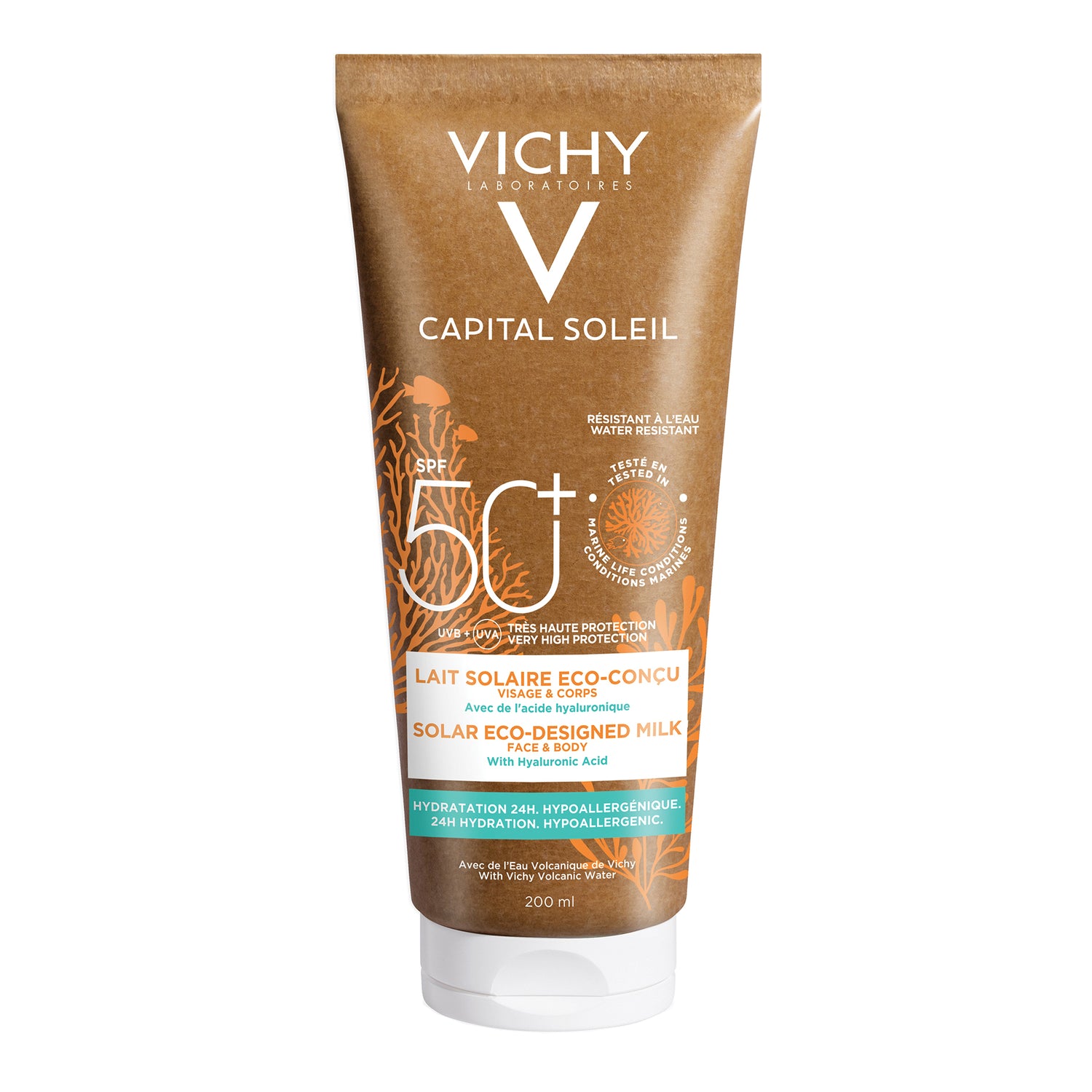 Vichy Capital Soleil Latte Solare Viso E Corpo Eco-Sostenibile Spf 50+ 200ml