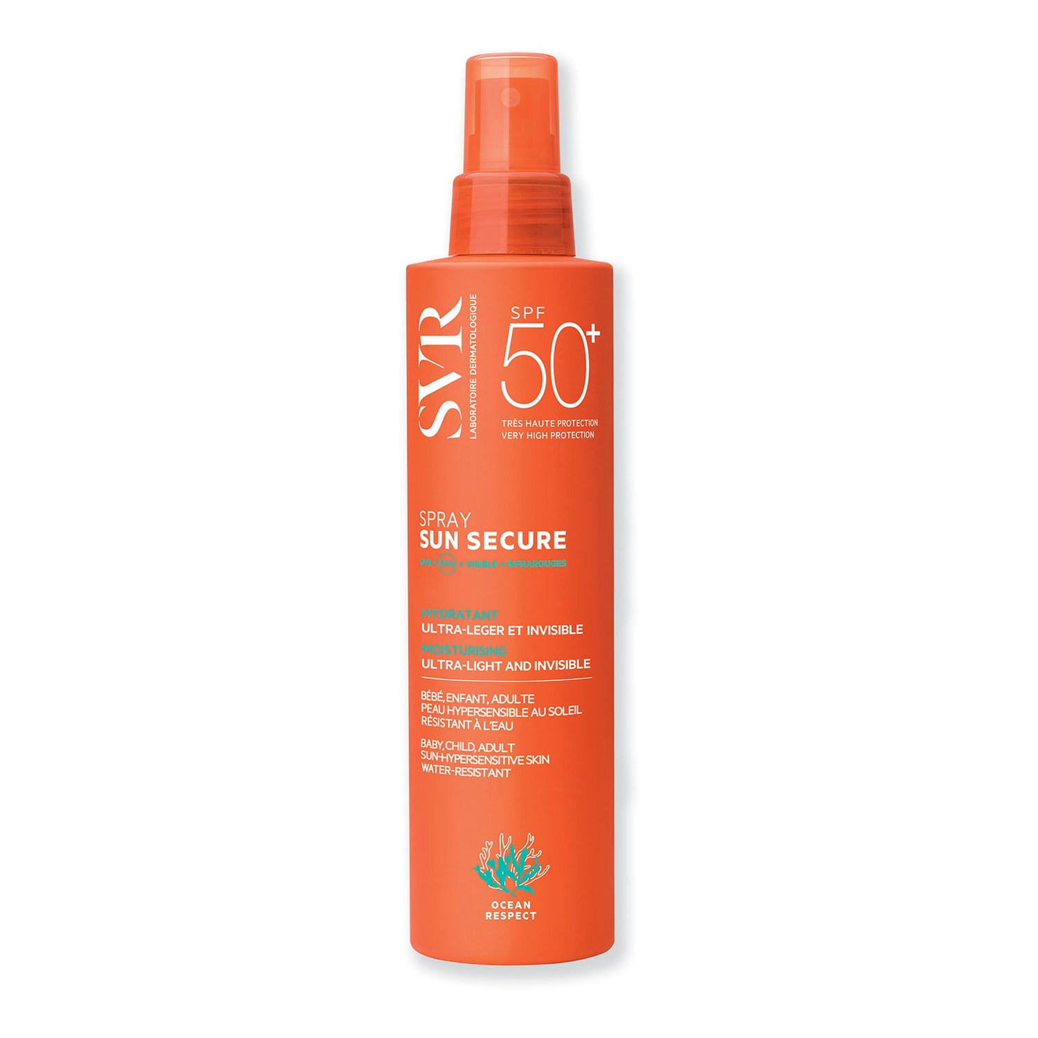 Svr - Sun Secure Spray Spf50+ Latte Fluido Viso E Corpo Protezione Solare Molto Alta 200ml