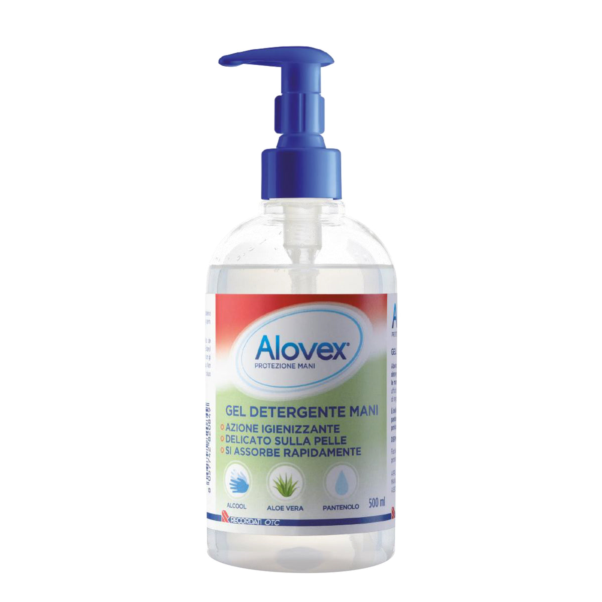 Alovex Protezione Mani | Gel Igienizzante Alcool 70% Dispenser | 500 ml  