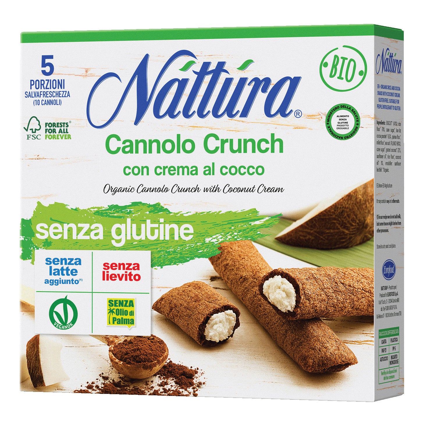 NATTURA CANNOLO CRUNCH COCCO5P
