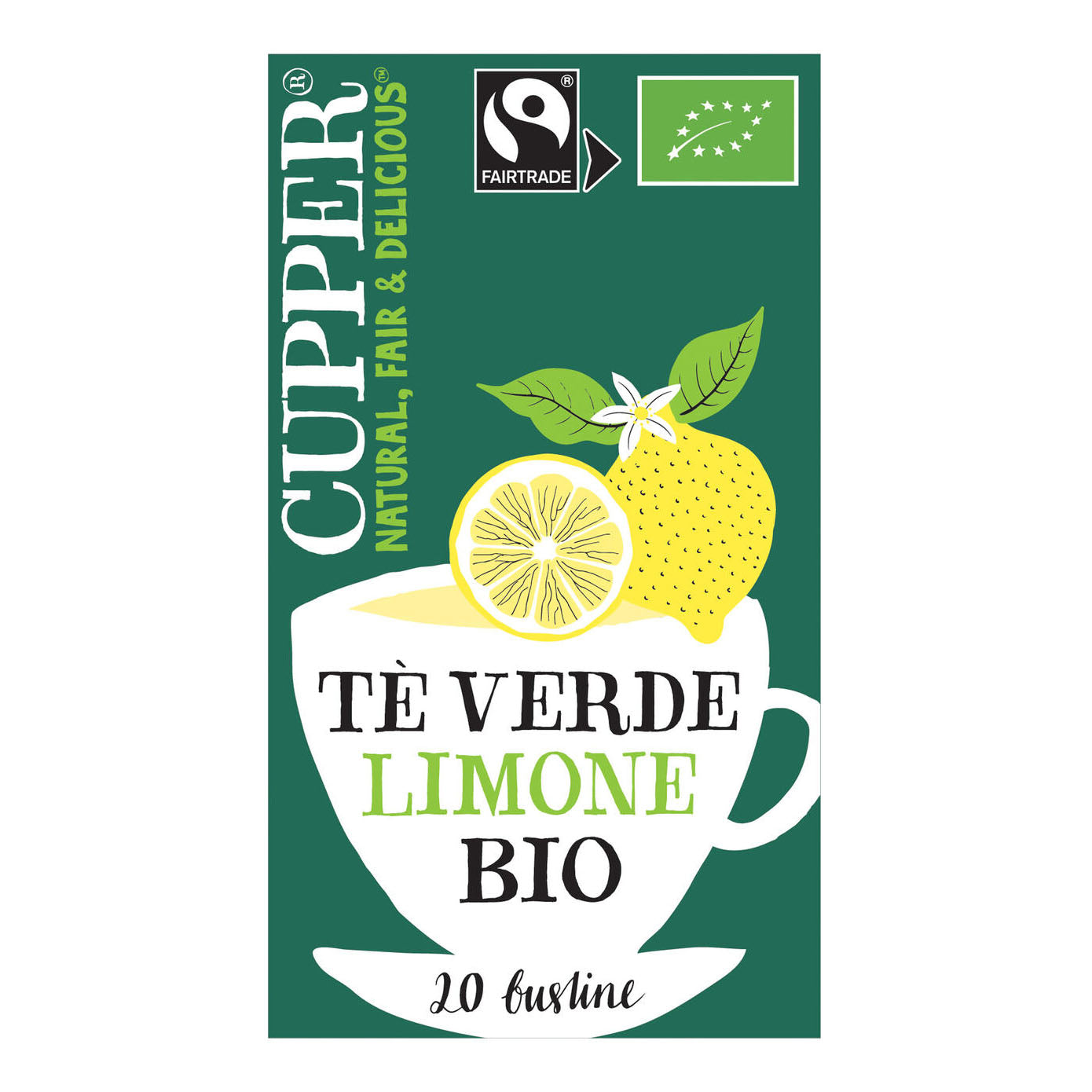 CUPPER TE' VERDE AL LIMONE 35G
