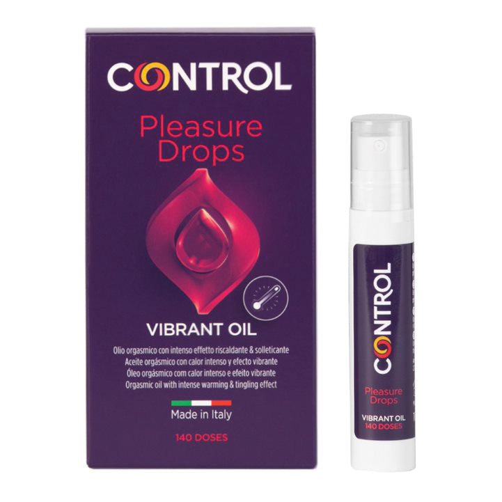 Control Pleasure Dots Vibrant Oil | Olio Effetto Riscaldante Solleticante | 140 Dosi
