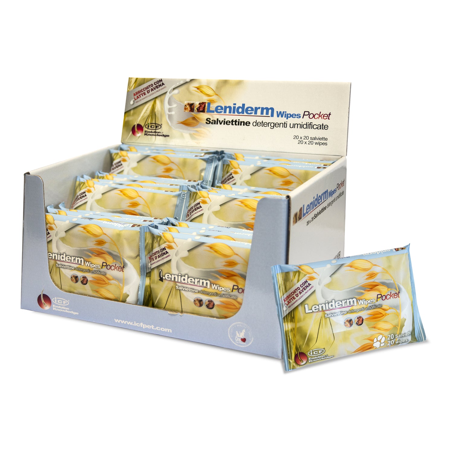 LENIDERM WIPES POCKET 20PZ DIS