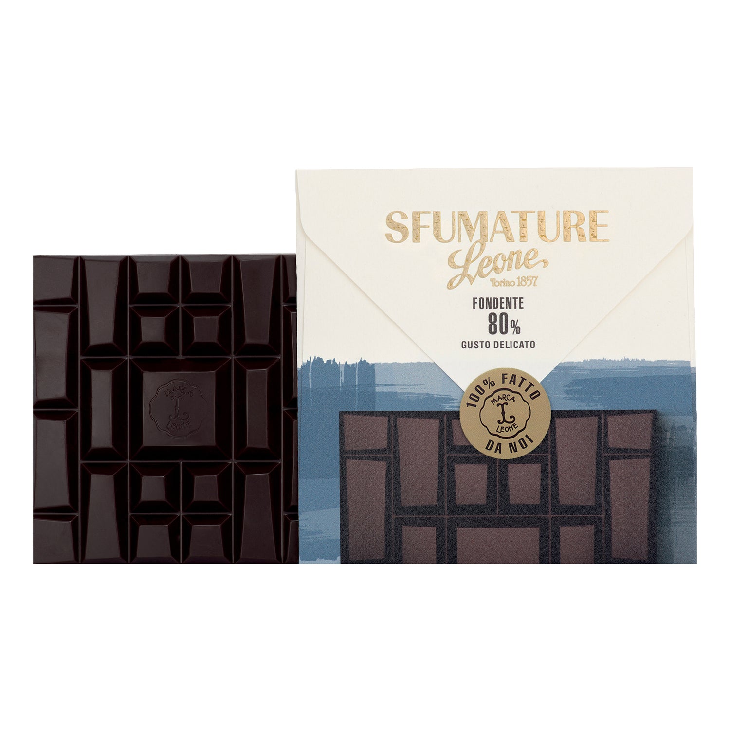 Leone Sfumature Tavoletta Cioccolato Fondente 80% Delicato 75g