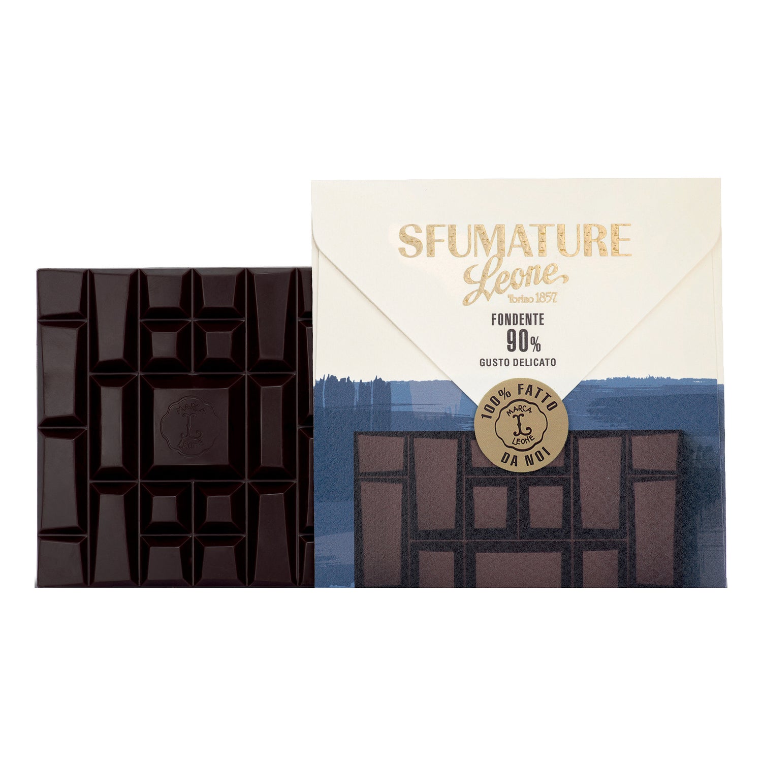 Leone Sfumature Tavoletta Cioccolato Fondente 90% Delicato 75g